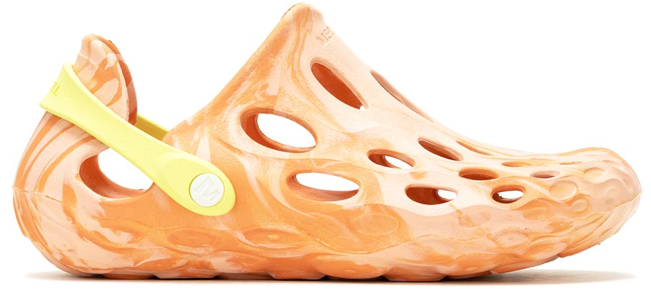orange and yellow water shoe