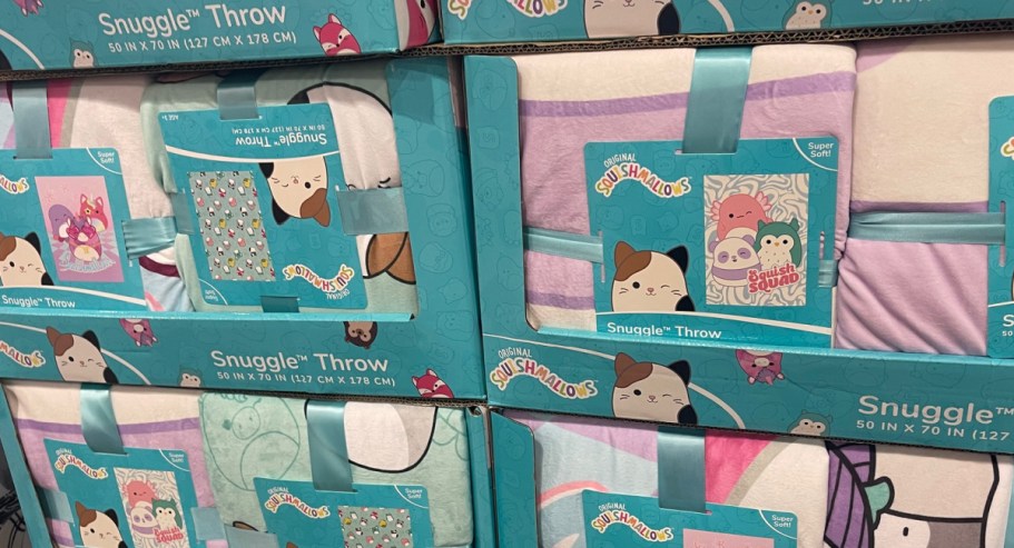 Squishmallows Snuggle Throw Blankets Just $9.99 Shipped on Costco.online (Reg. $17)