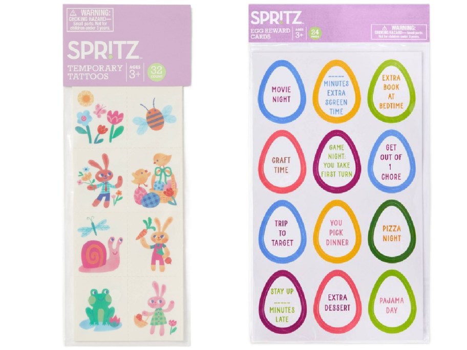 Spritz easter basket filler tattoos and reward cards