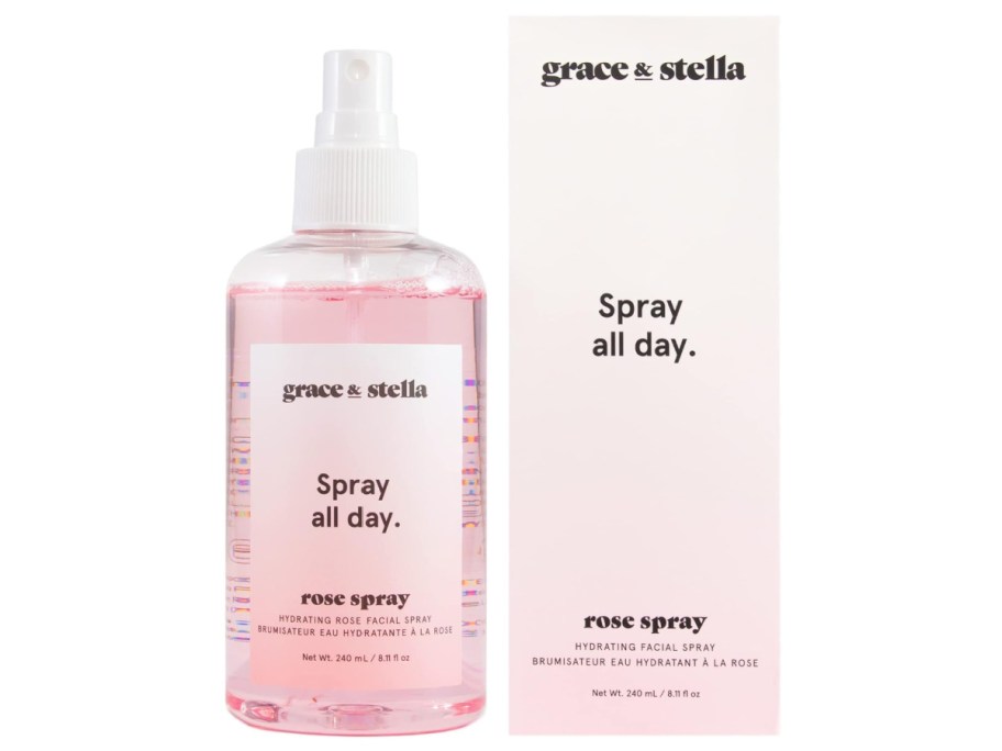 Stock image of grace & stella spray all day rose water