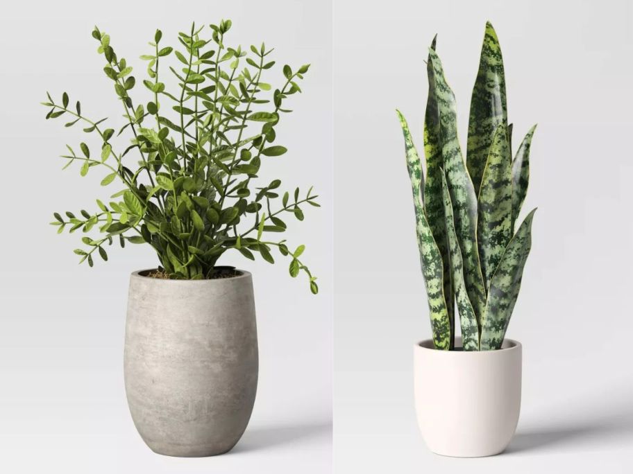 2 potted artificial green plants from Target