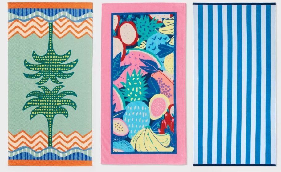 beach towels stock images