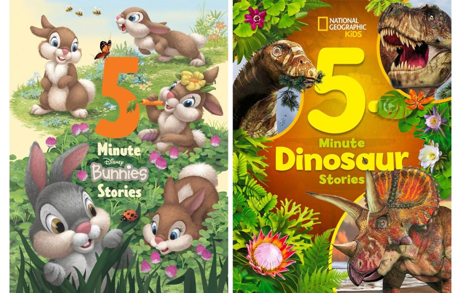 5 minute stories bunnies and dinosaurs hardcover books 