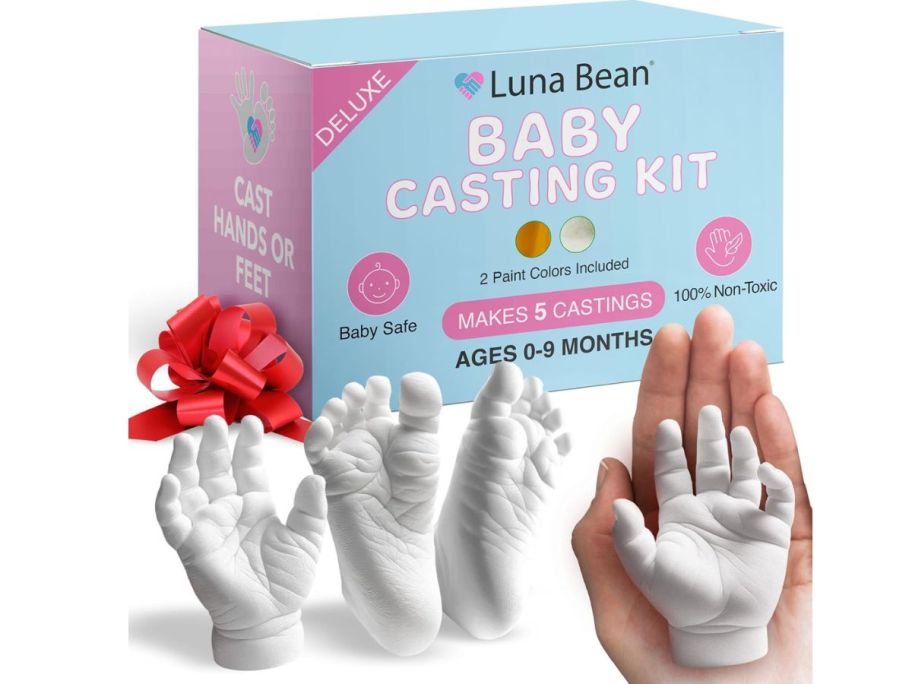 Luna Bean Baby Foot, Hand, & Bum Casting Kit stock image