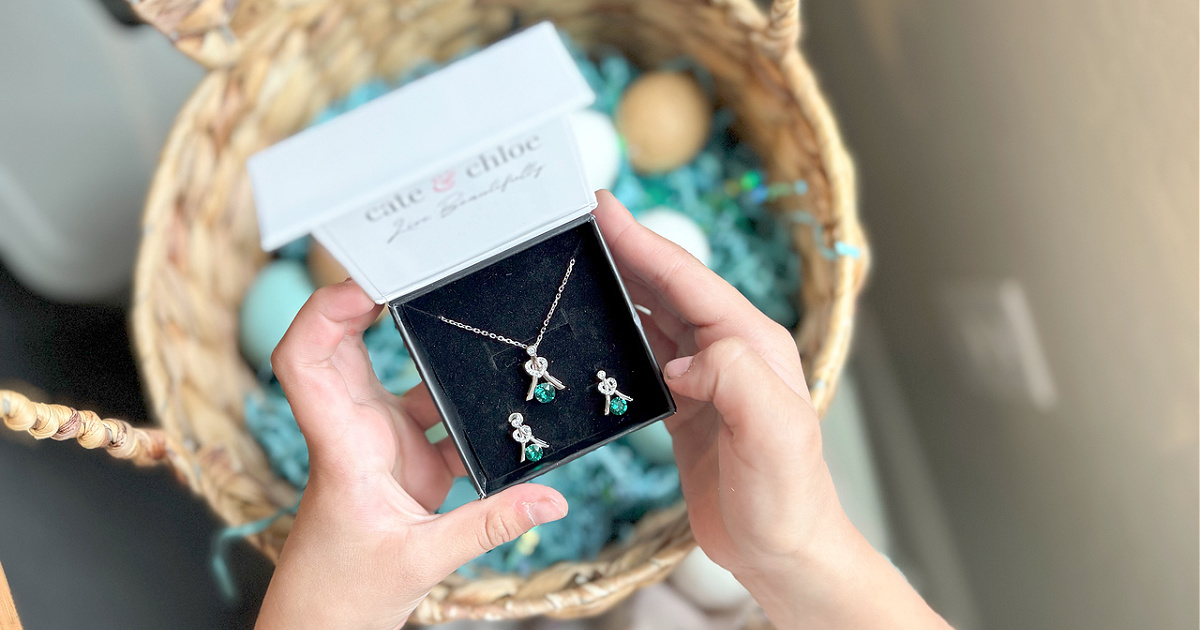 Cate & Chloe Birthstone Necklace & Earrings Set Just $33.99 Shipped | Includes Gift Box