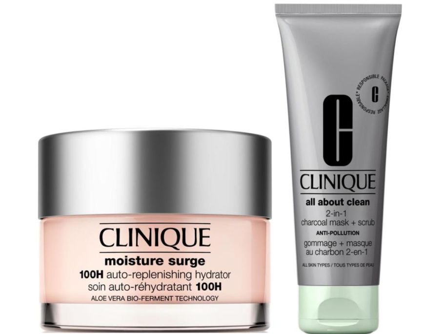 Clinique All About Clean Charcoal Mask & Scrub & Moisture Surge set