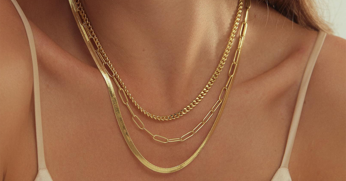 14K Gold-Plated Layered Necklace Just $5.49 on Amazon
