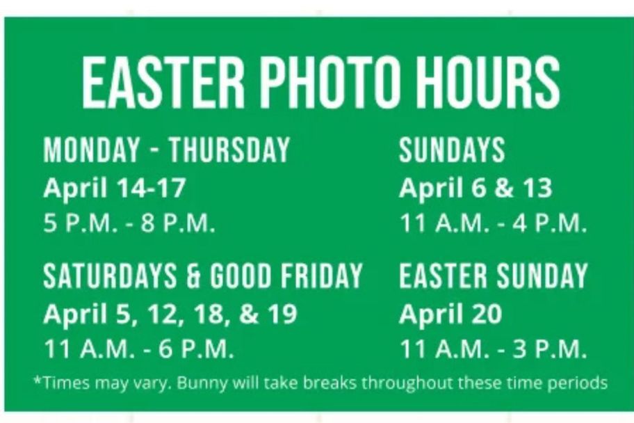 easter photo hours graphic