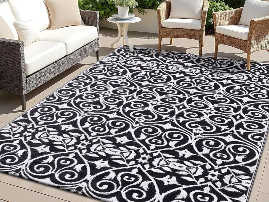 Up to 55% Off Waterproof Outdoor Rugs on Amazon | Styles from $17.99