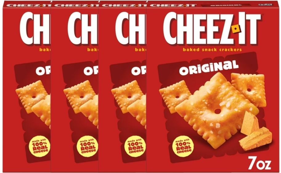 four boxes cheez it crackers