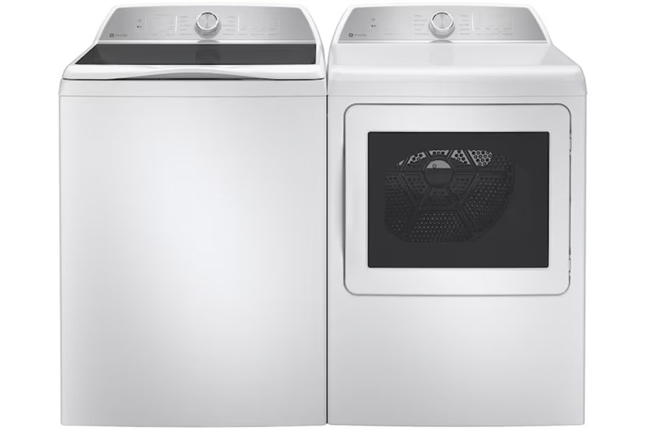 white ge washer and dryer