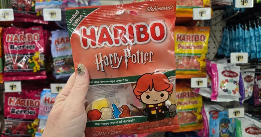 haribo harry potter gummy bag in habd in store