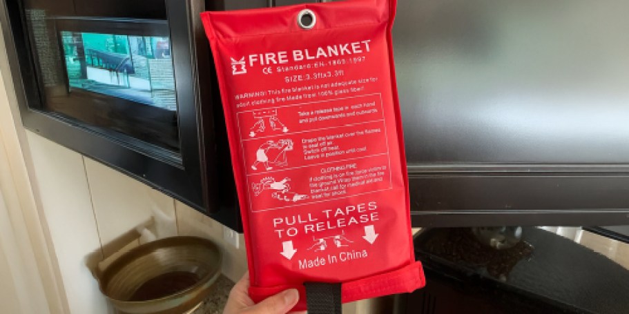 Fire Blanket 2-Pack Only $13.49 – Just $6.75 Each | Over 2,500 5-Star Reviews