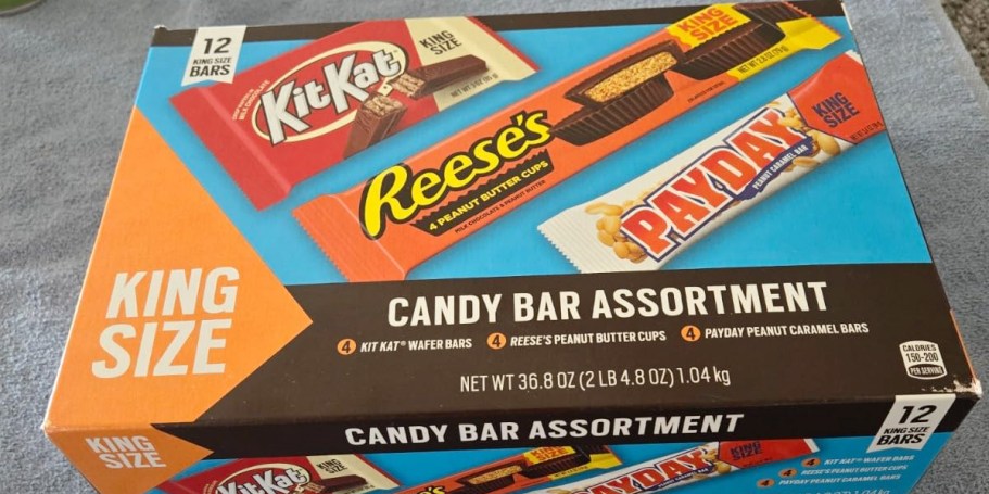 King Size Candy Bar Variety Pack 12-Count Only $17.64 on Amazon | KitKat, Reese’s, & Payday!