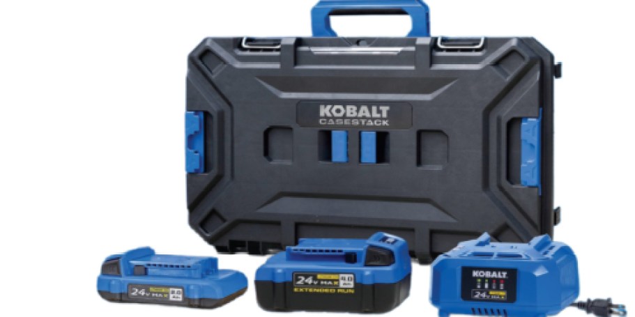 Kobalt Batteries, Charger, & Toolbox Just $69 Shipped on Lowes.online (Reg. $220)