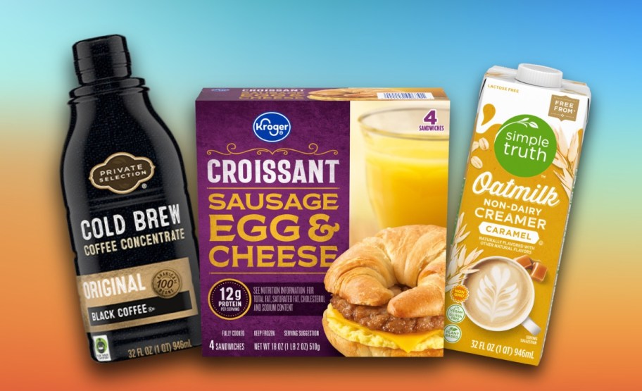 free items from the kroger hour back box stock image