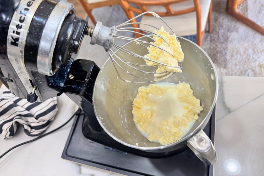 making butter in a kitchenaid stand mixer 