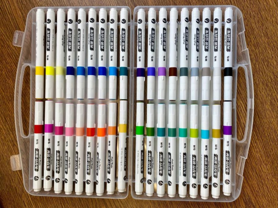 Acrylic Paint Pens 36-Count in case on table