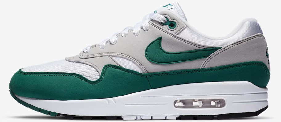 nike green, gray and white shoe