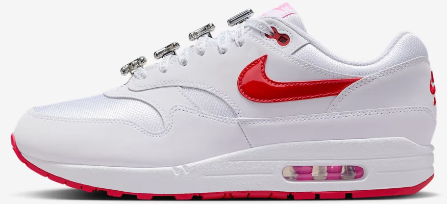 nike white and red shoe