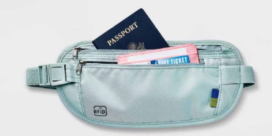 Score 50% Off Target Travel Accessories | RFID Blocking Waist Pouch Just $7.49!