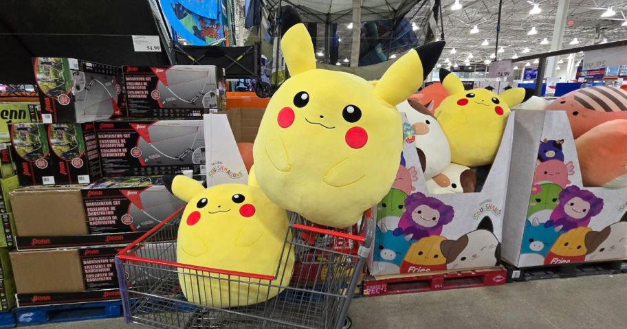 pikachu squishmallows in cart in store