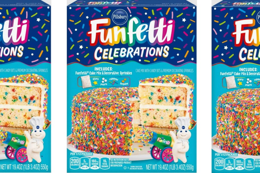 funfetti cake mix box