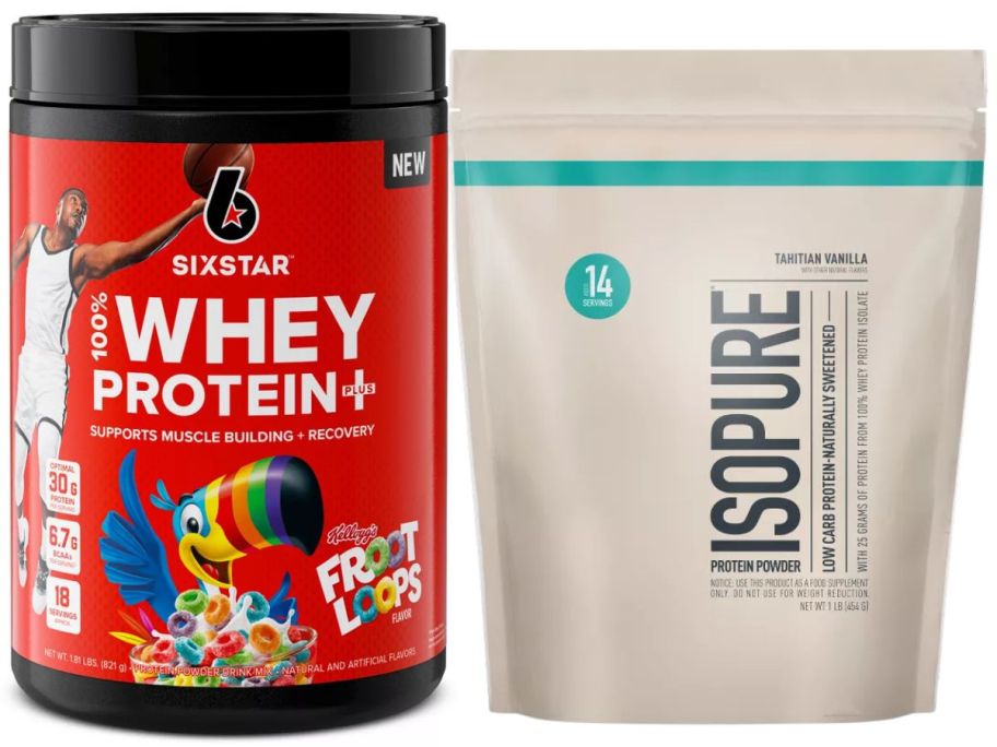 protein powder tub stock images