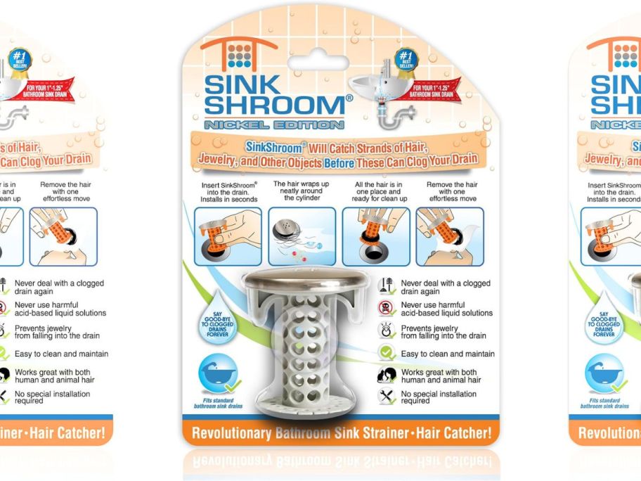 SinkShroom Bathroom Sink Drain Protector stock image