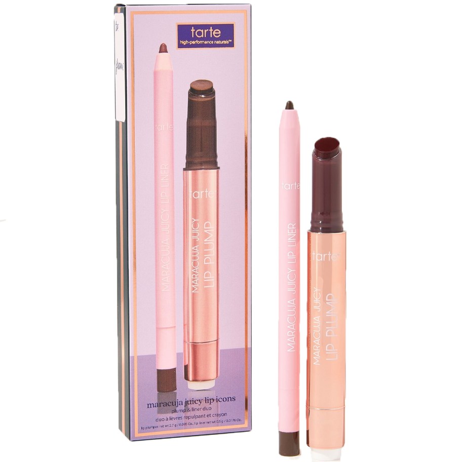 tarte maracuja icons box, liner, and lipstick