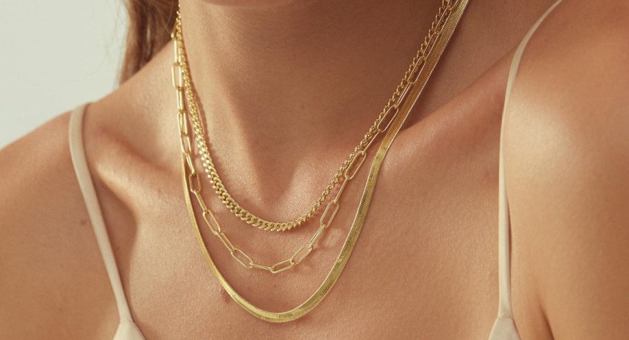 14K Gold-Plated Layered Necklace Just $5 on Amazon