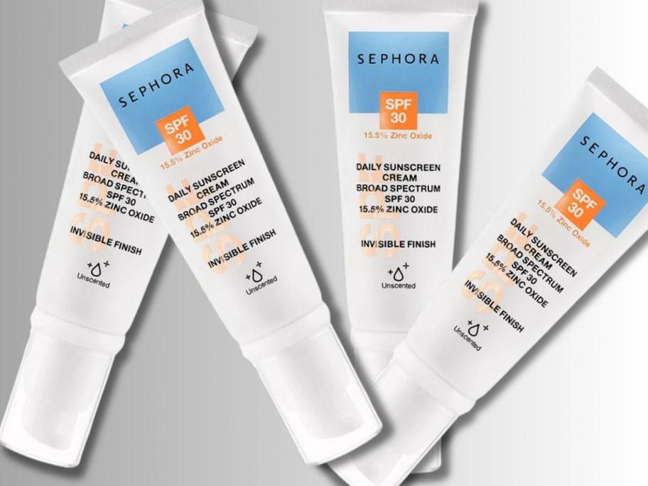 4 tubes of sunscreen
