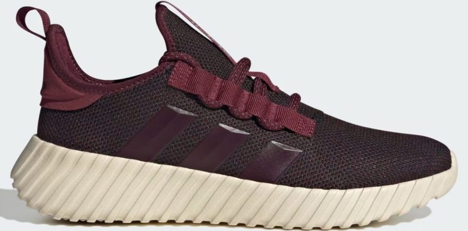 wine colored unisex running shoe