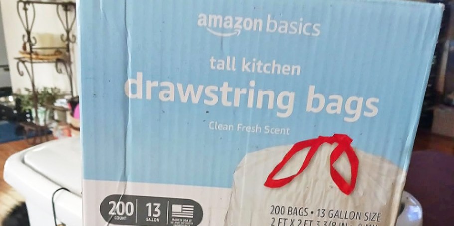 Amazon Basics 13-Gallon Trash Bags 200-Count Only $14.44 Shipped