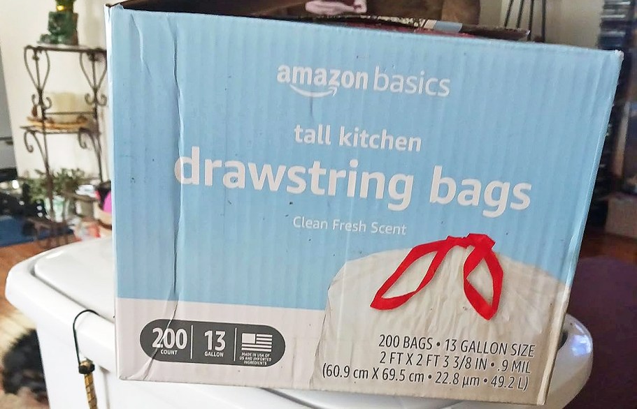 Amazon Basics 13-Gallon Trash Bags 200-Count Only $14.44 Shipped
