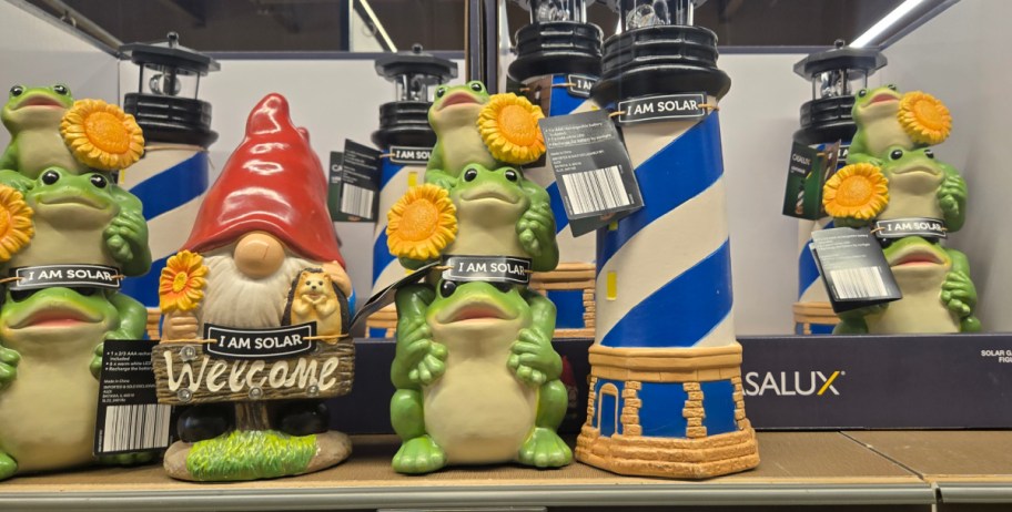 Different solar figurines