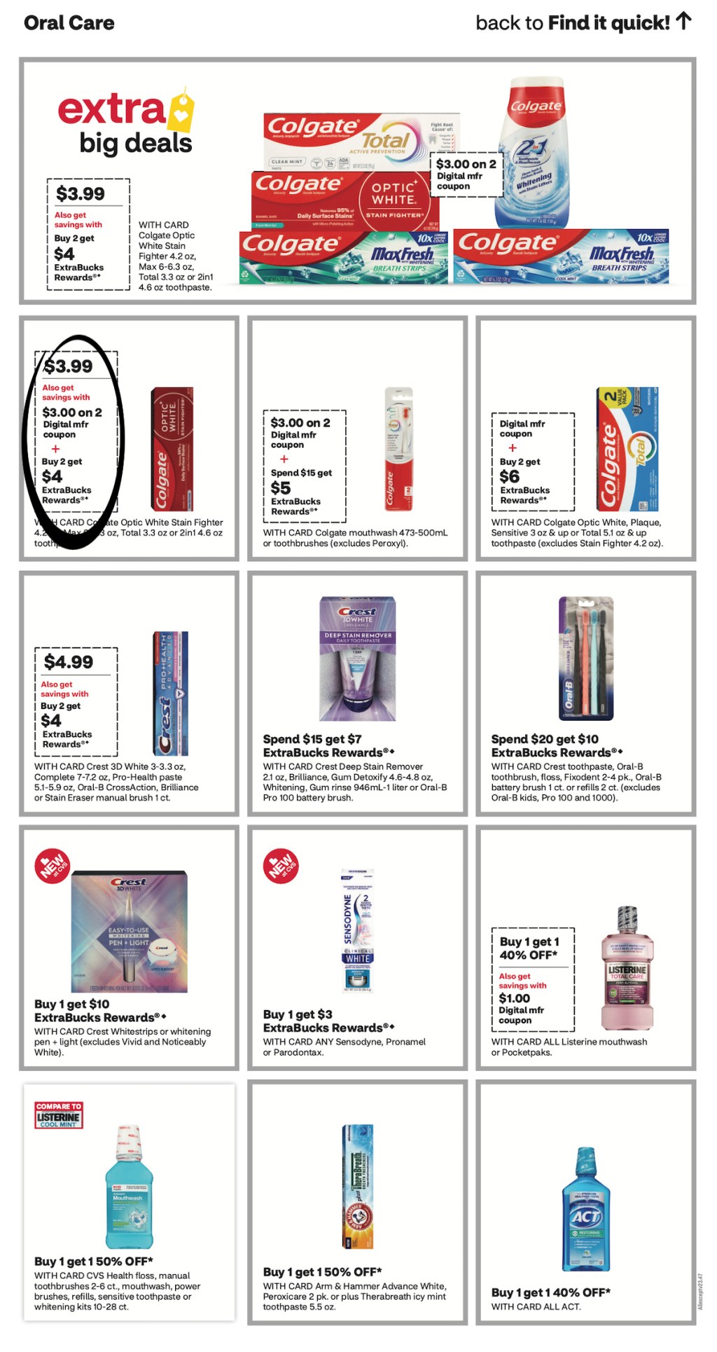 page from CVS ad