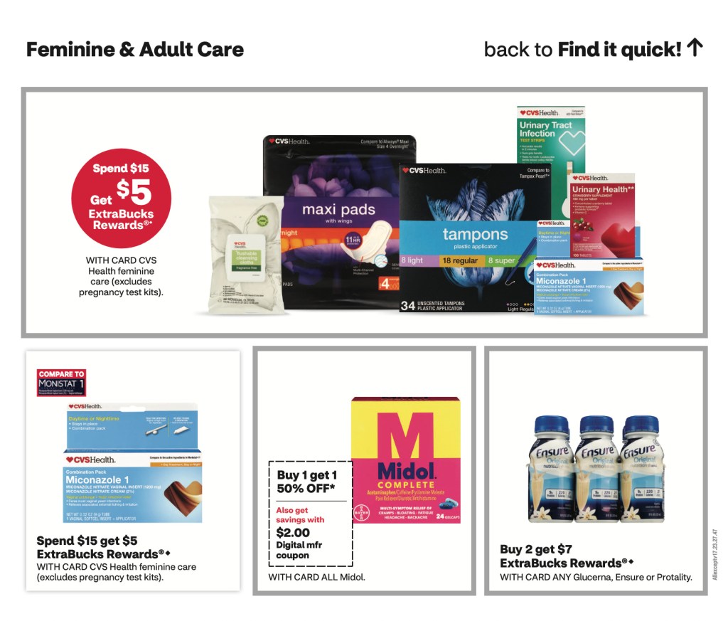 page from CVS ad