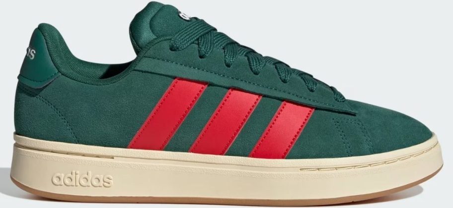 green and orange basketball shoe