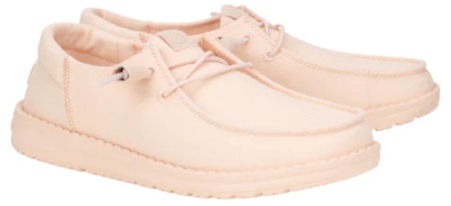 pale pink no tie shoes