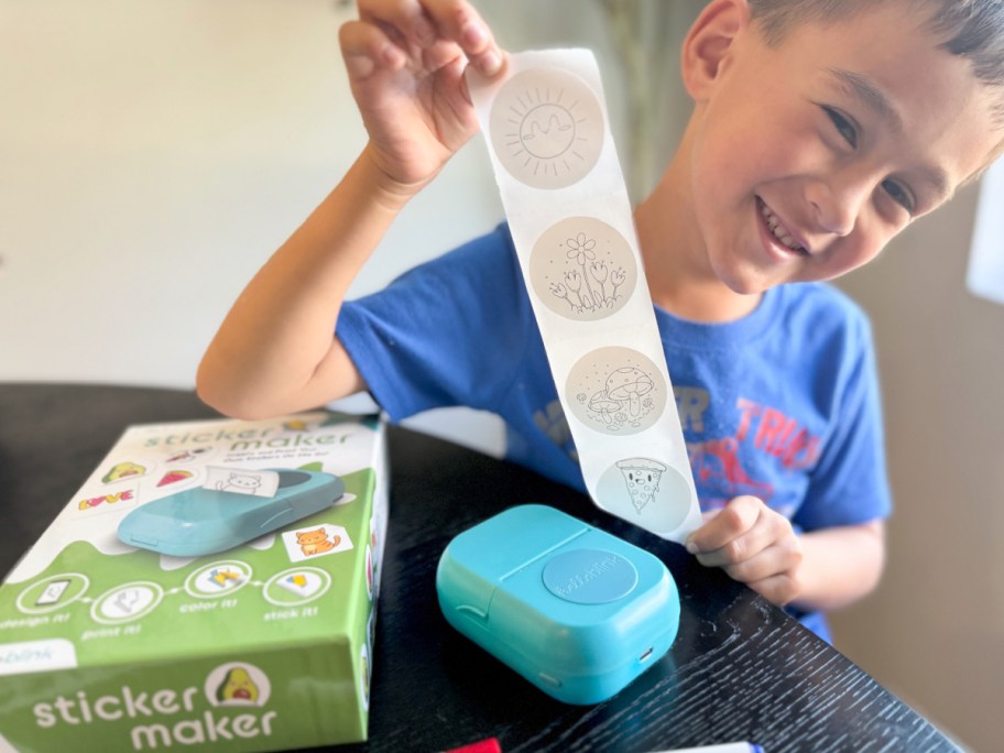 Hello Blink Sticker Maker with child
