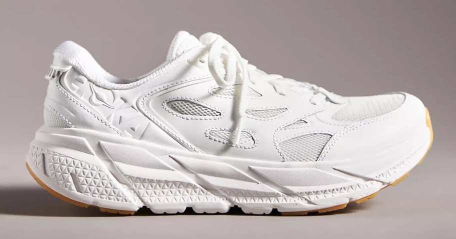 stock image of HOKA Women's Clifton L Athletics Shoes in white