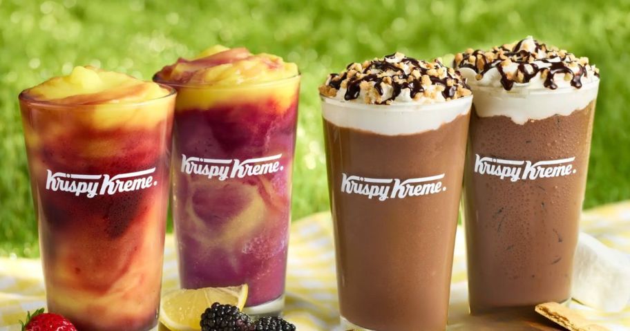 four Krispy Kreme drinks