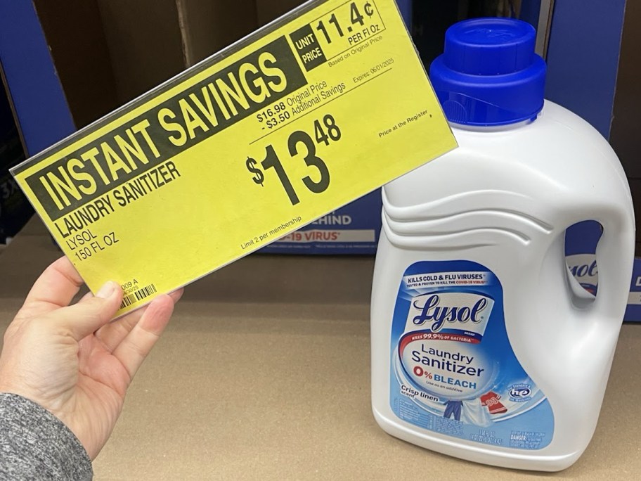 Lysol Laundry Sanitizer Bottle in Sam's Club