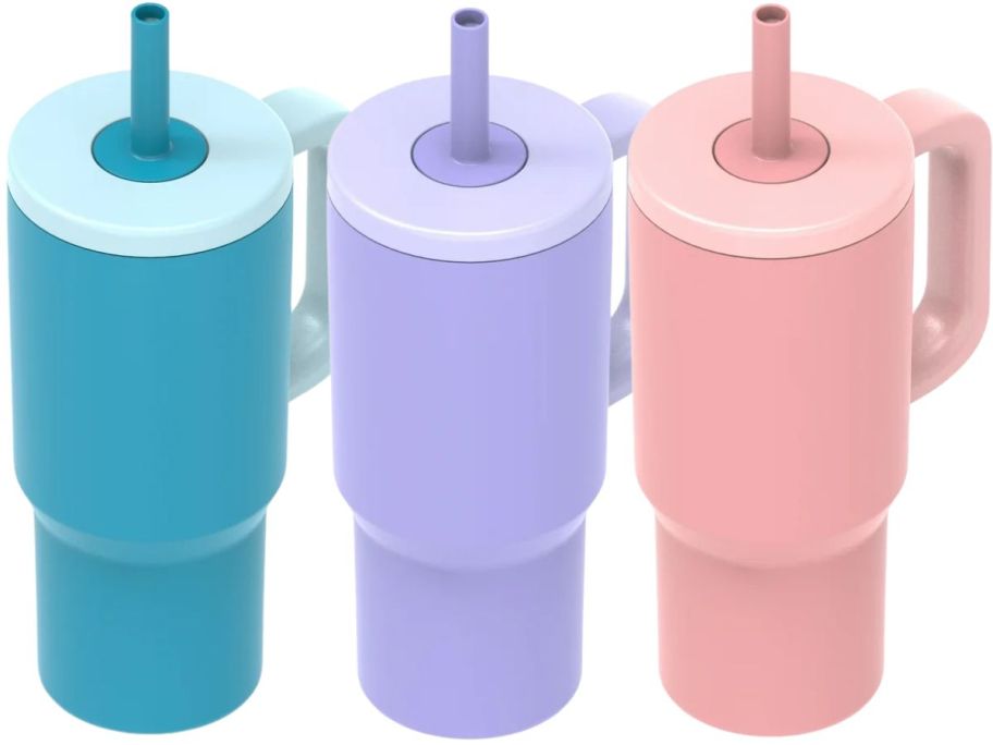 3 Mainstays 20oz Double Wall Stainless Steel Tumblers