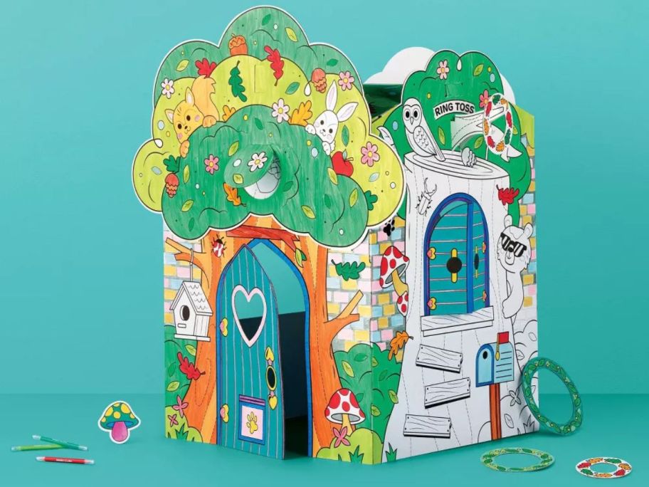 Mondo Llama Color YOur Own Tree House Fort