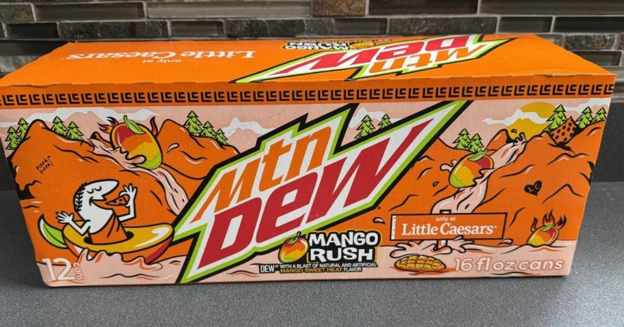 New Mango Rush Mountain Dew Available Only at Little Caesars