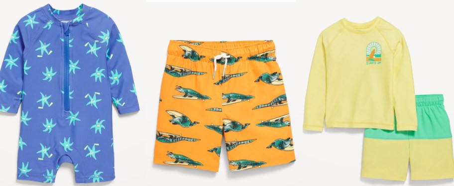three different old navy toddler and baby swim