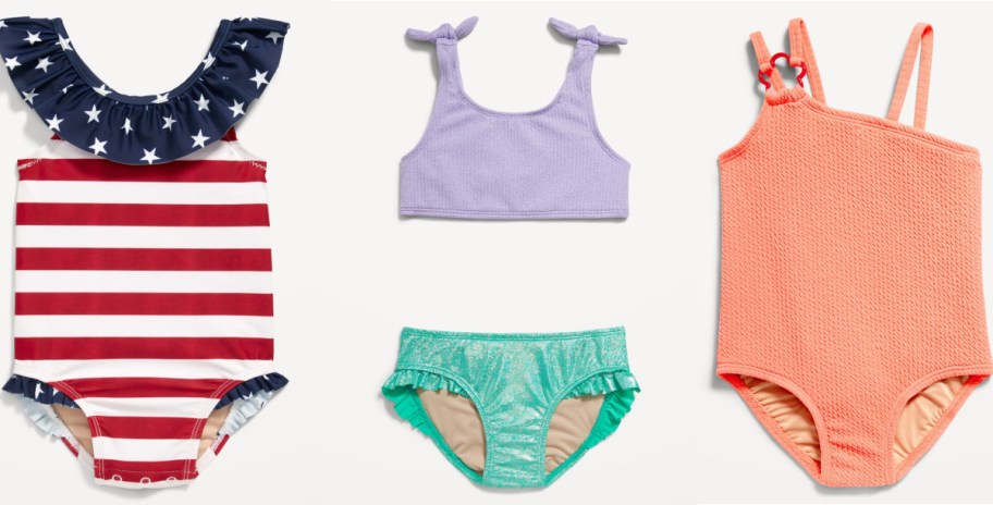 three old navy toddler girl bathing suit