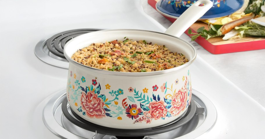 Up to 70% Off The Pioneer Woman on Walmart.online | Floral 2-Quart Saucepan Under $13!